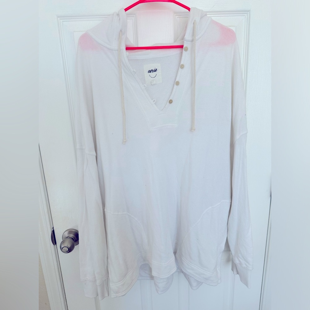 White Aerie Henley Hoodie